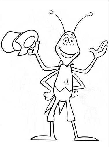 Flip with hat coloring page